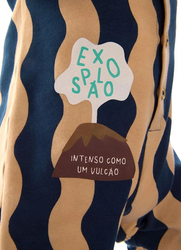 Três e Já - Macacão Bebê Cotton Explosão Bege 4