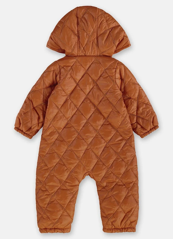 Up Baby - Macacão Bebê em Matelassê Laranja 4