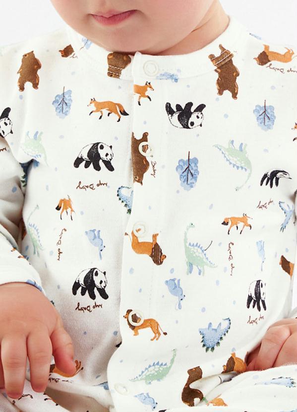 Up Baby - Macacão Bebê em Suedine Bege 2