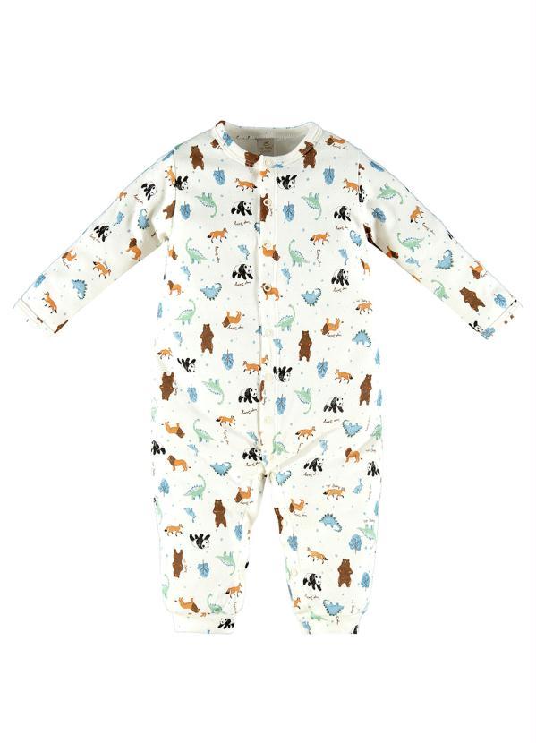 Up Baby - Macacão Bebê em Suedine Bege 3