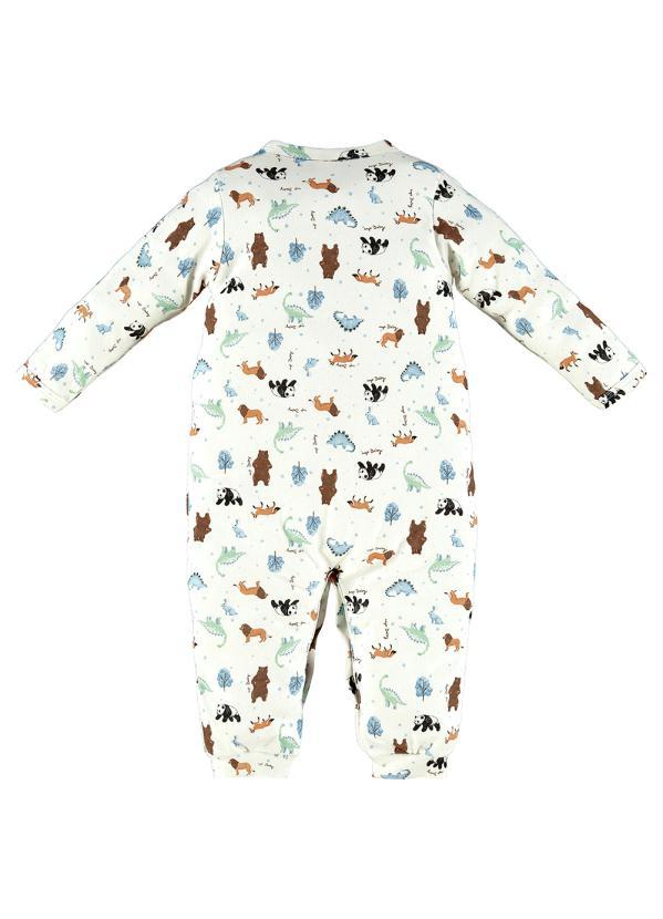 Up Baby - Macacão Bebê em Suedine Bege 4