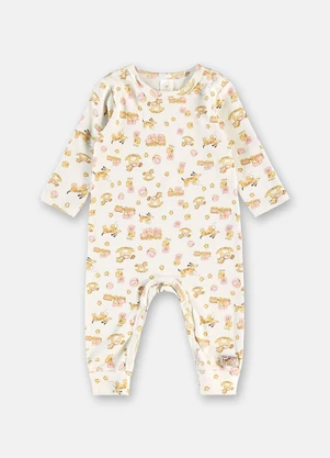 Up Baby - Macacão Bebê em Suedine Premium Estampado - UP BABY