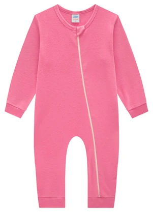 Marlan - Macacão Bebê em Suedine Unissex Rosa - MARLAN