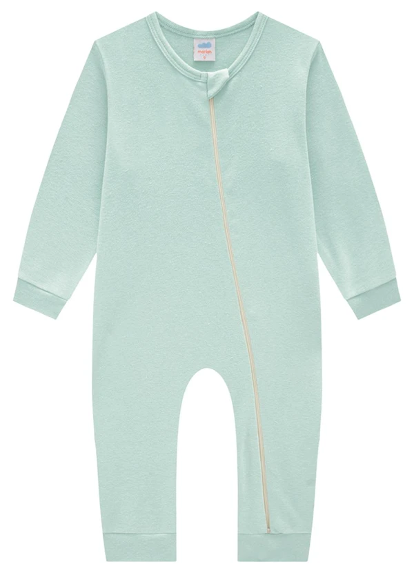 Marlan - Macacão Bebê em Suedine Unissex Verde 2