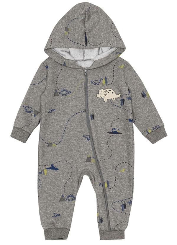 Brandili Baby - Macacão Bebê Menino de Dinossauro Cinza