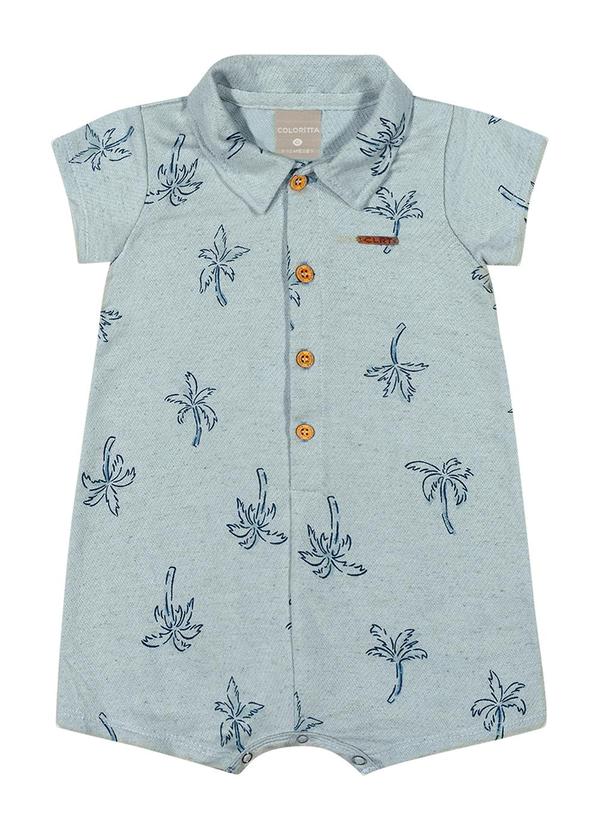 Colorittá - Macacão Bebê Menino Estampado Colorittá Azul