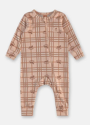 Up Baby - Macacão Bebê Thermosoft Bege - UP BABY