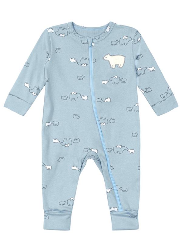 Brandili Baby - Macacão Bebê Unissex de Ursinho Polar Azul 1