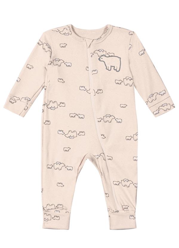 Brandili Baby - Macacão Bebê Unissex de Ursinho Polar Rosa