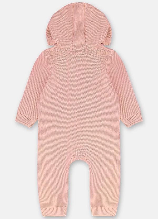 Up Baby - Macacão Bebê Unissex em Tricot Rosa 4