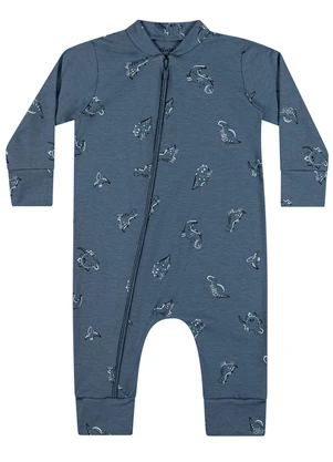 Elian - Macacão Bebê Unissex Estampado Azul - ELIAN