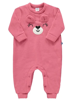 Marlan - Macacão Bebê Unissex Malha Boucle Baby Rosa - MARLAN