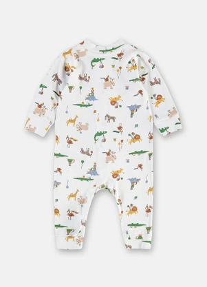 Up Baby - Macacão Bebê Zíper Frontal Estampado - UP BABY