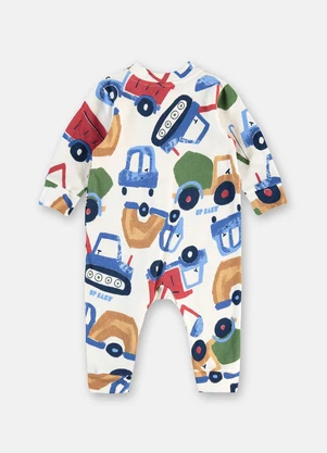 Up Baby - Macacão Bebê Zíper Frontal Estampado - UP BABY