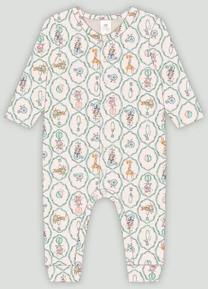 Macacão Comfy para Bebê Menina Up Baby Branco - UP BABY