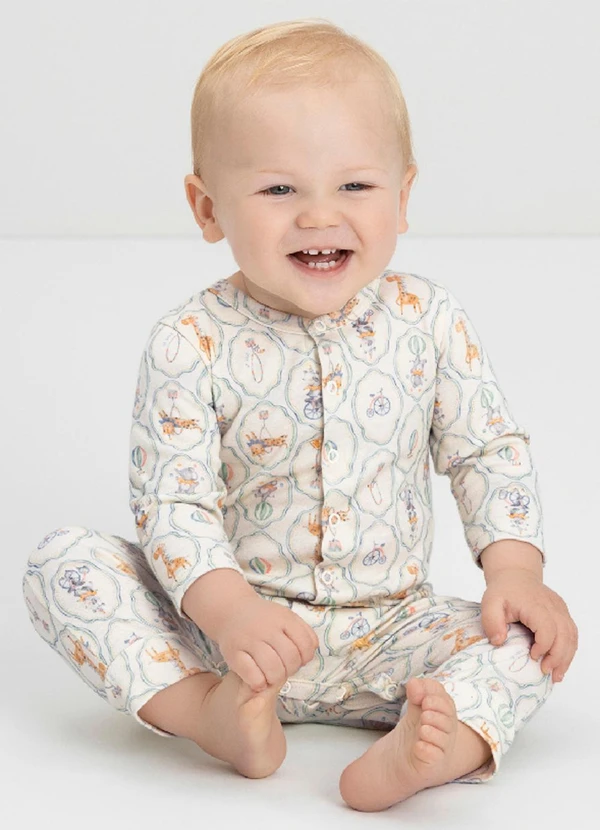 Up Baby - Macacão Comfy para Bebê Menina Up Baby Branco