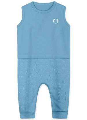 Tigor T Tigre - Macacão Curto Antiviral com Babador Menino Bebê - TIGOR T TIGRE