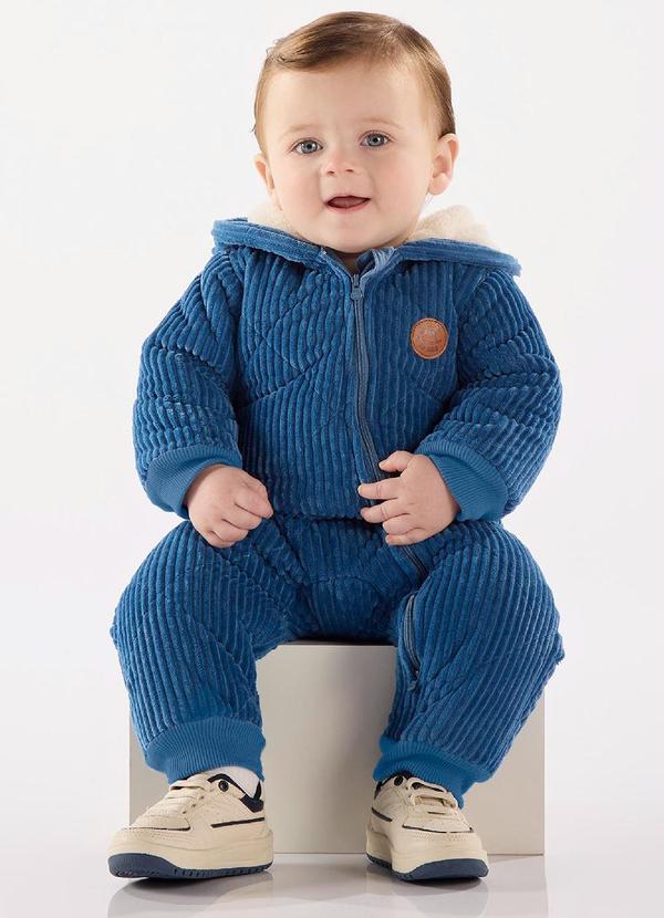 Up Baby - Macacão de Inverno para Bebê Azul