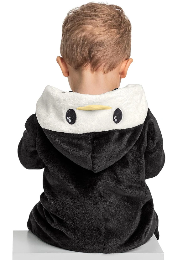 Quimby - Macacão de Pinguim Unissex Bebê Preto 2