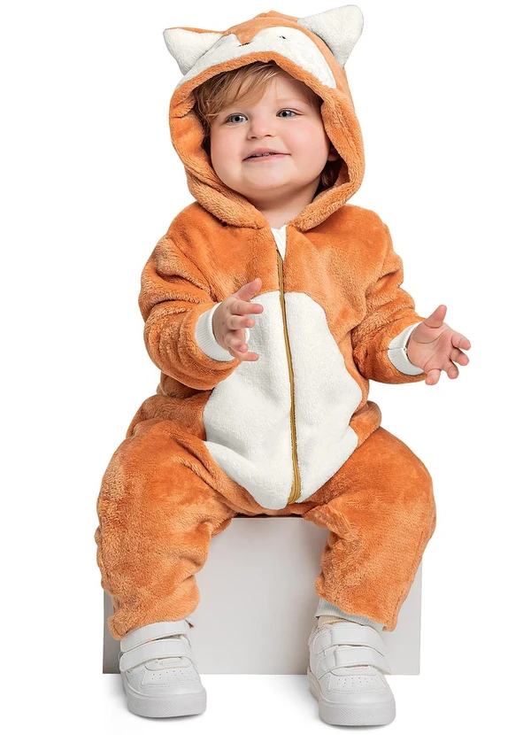 Quimby - Macacão de Raposa Unissex Bebê Marrom 1