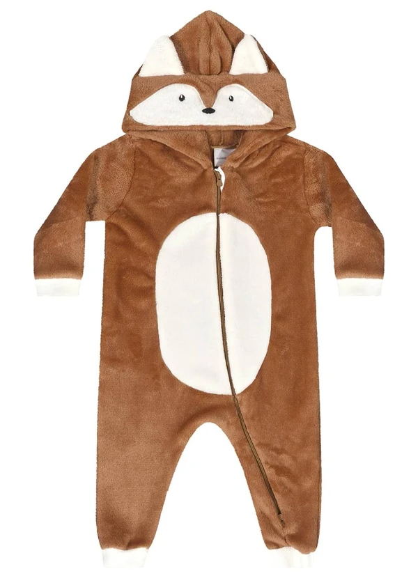 Quimby - Macacão de Raposa Unissex Bebê Marrom 3