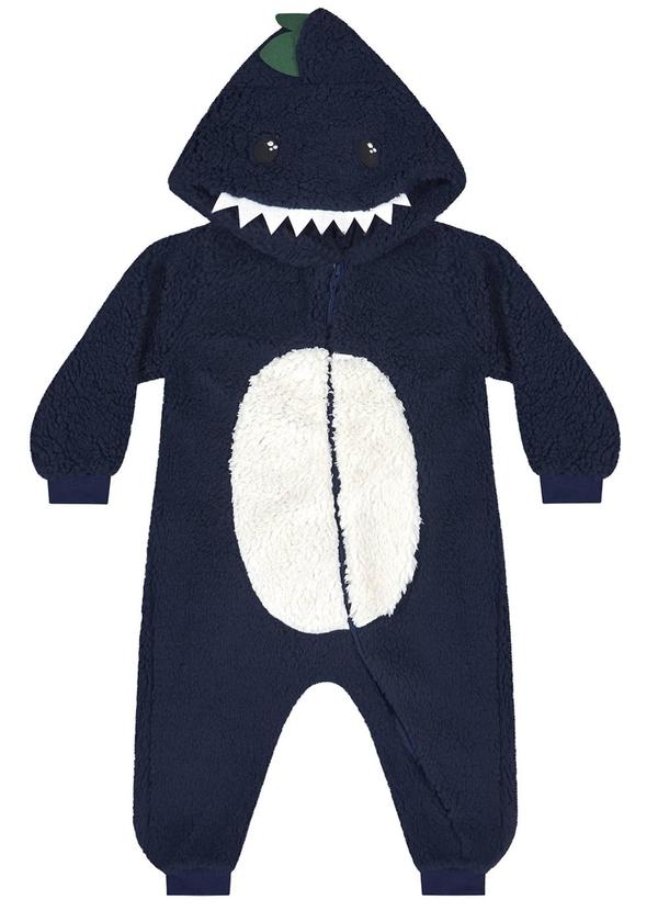 Quimby - Macacão Dino Bebê Menino Azul 3