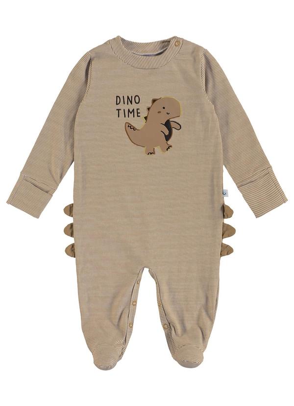 Malwee Kids - Macacão Dino Time Menino Bege