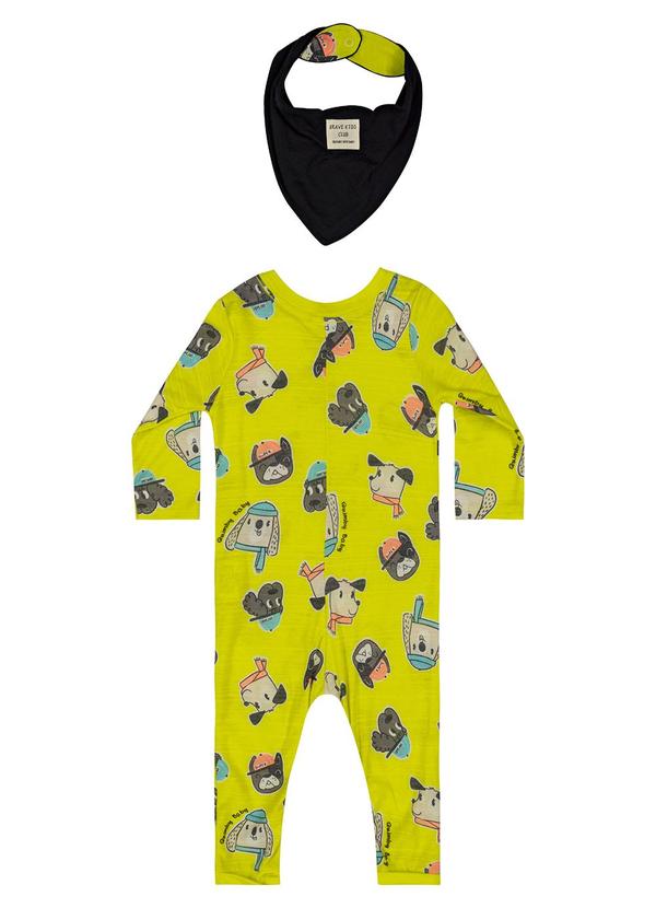 Quimby - Macacão e Babador Bebê Menino Azul 2