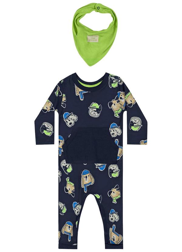 Quimby - Macacão e Babador para Bebê Menino Verde