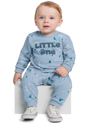 Quimby - Macacão em Moletom para Bebê Menino Azul - QUIMBY