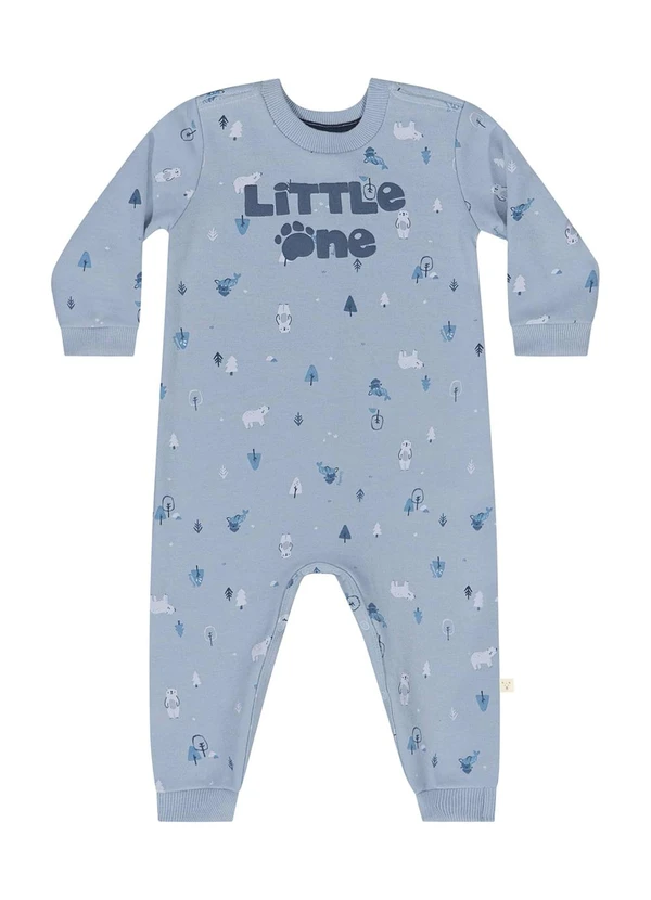 Quimby - Macacão em Moletom para Bebê Menino Azul 2