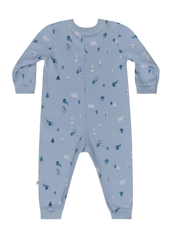 Quimby - Macacão em Moletom para Bebê Menino Azul 3