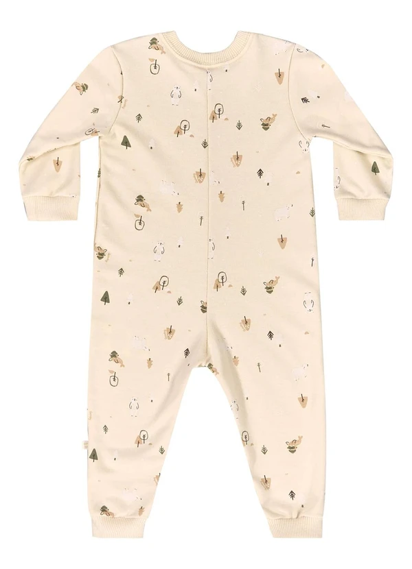 Quimby - Macacão em Moletom para Bebê Menino Bege 2