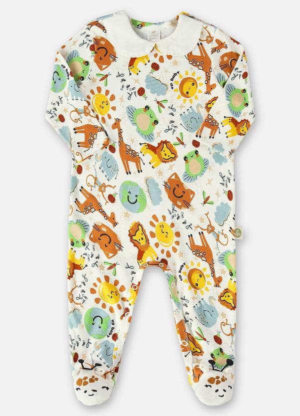 Up Baby - Macacão em Suedine Bebê Menino Amarelo 2