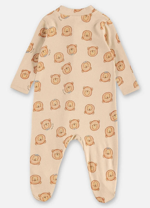 Up Baby - Macacão Estampado Unissex Bebê Bege 3