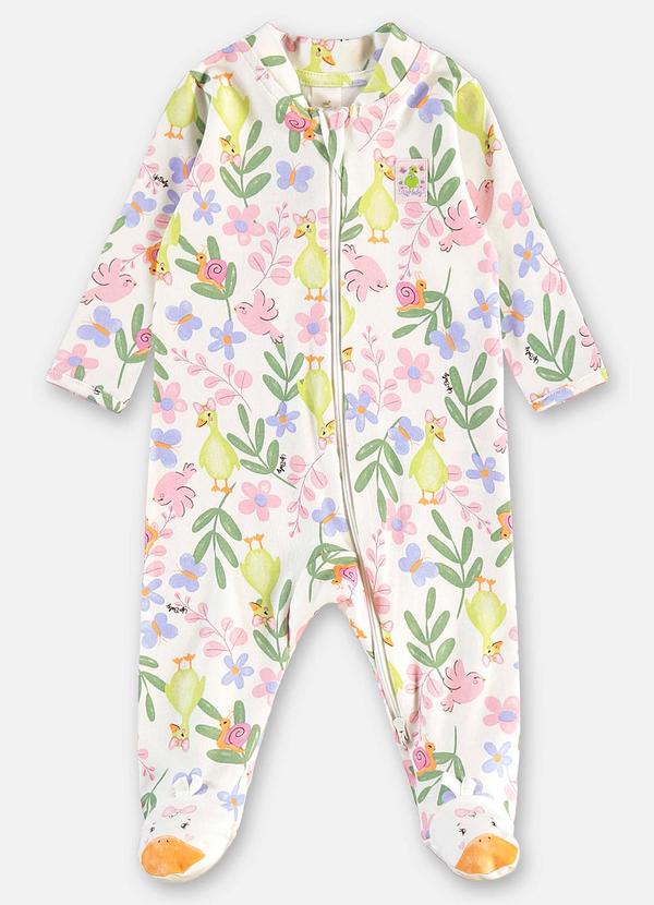 Up Baby - Macacão Estampado Unissex Bebê Rosa 2