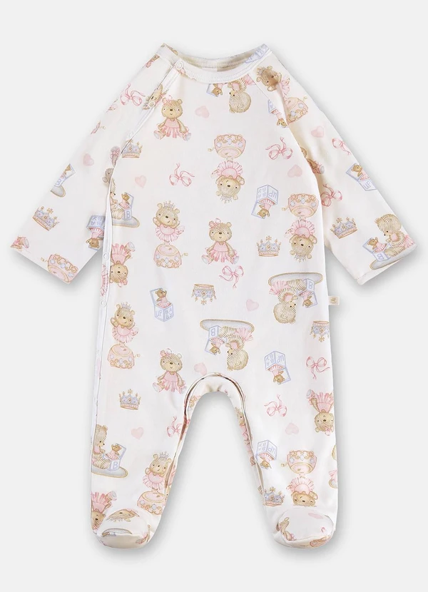 Up Baby - Macacão Estampado Unissex para Bebê Rosa