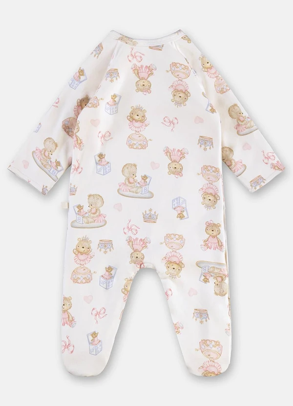 Up Baby - Macacão Estampado Unissex para Bebê Rosa 2