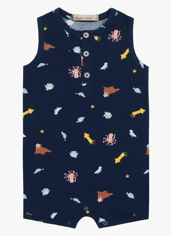 Trick Nick - Macacão Infantil Masculino Azul