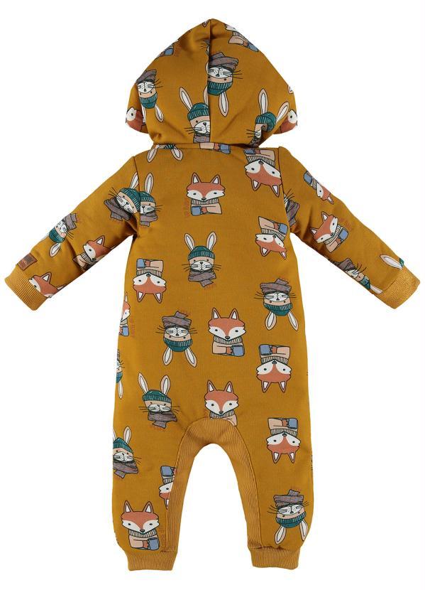 Up Baby - Macacão Longo em Moletom para Bebê Amarelo 3