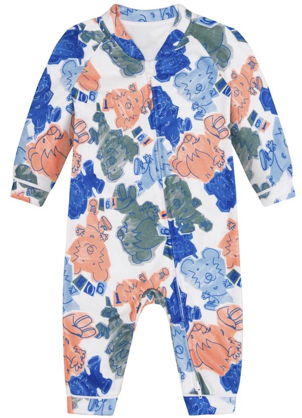Tigor T Tigre - Macacão Longo Menino Bebê Azul