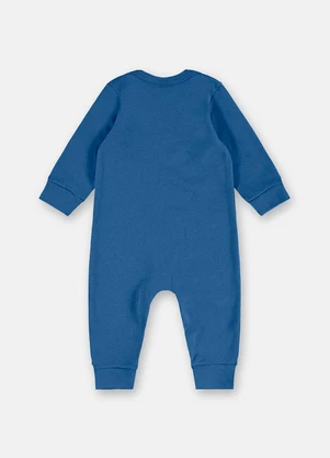 Up Baby - Macacão Manga Longa Bebê Menino Azul - UP BABY