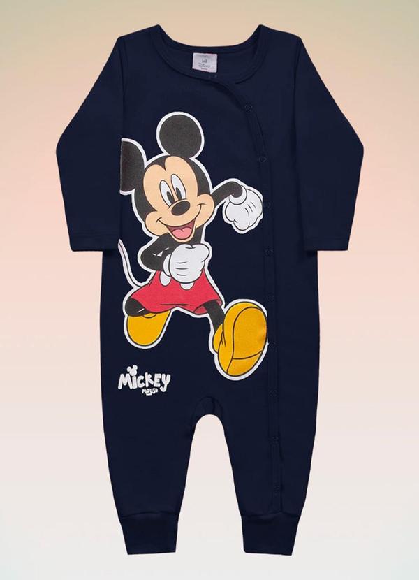 Fakini Kids - Macacão Manga Longa Mickey Disney Azul
