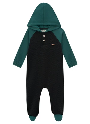 Ioluig - Macacão Matelassê e Malha Alfaiataria Preto - IOLUIG