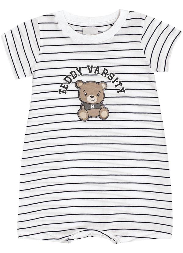 Pulla Bulla - Macacao Meia Malha Fio Tinto Branco