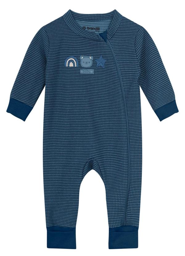 Brandili Baby - Macacão Moletinho Bebê Unissex Azul