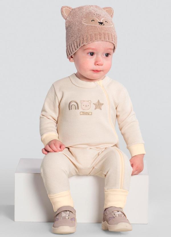 Brandili Baby - Macacão Moletinho Bebê UnissexBege