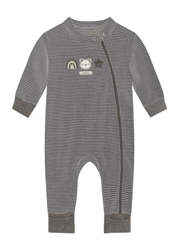 Brandili Baby - Macacão Moletinho Bebê Unissex Cinza 1