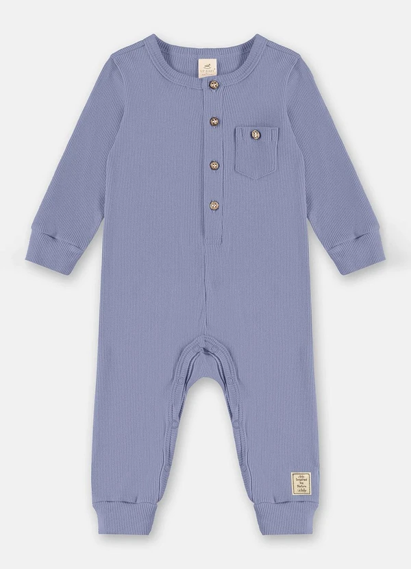Up Baby - Macacão Nature Unissex Bebê Azul 2