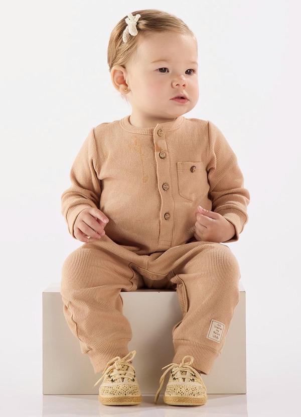 Up Baby - Macacão Nature Unissex Bebê Marrom